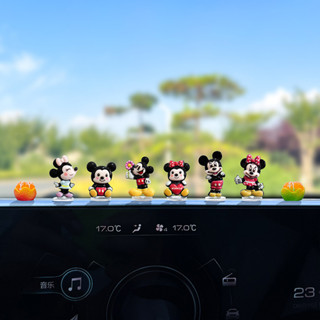 8ชิ้นมินิมินนี่มิกกี้อะนิเมะอุปกรณ์เสริมในรถยนต์คอนโซลกลางหุ…