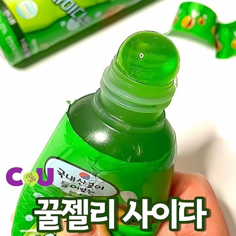 เกาหลีนําเข้า CU ร้านสะดวกซื้อ Honey Jelly Paste Candy Honey Strawberry Soda Gummy 110g