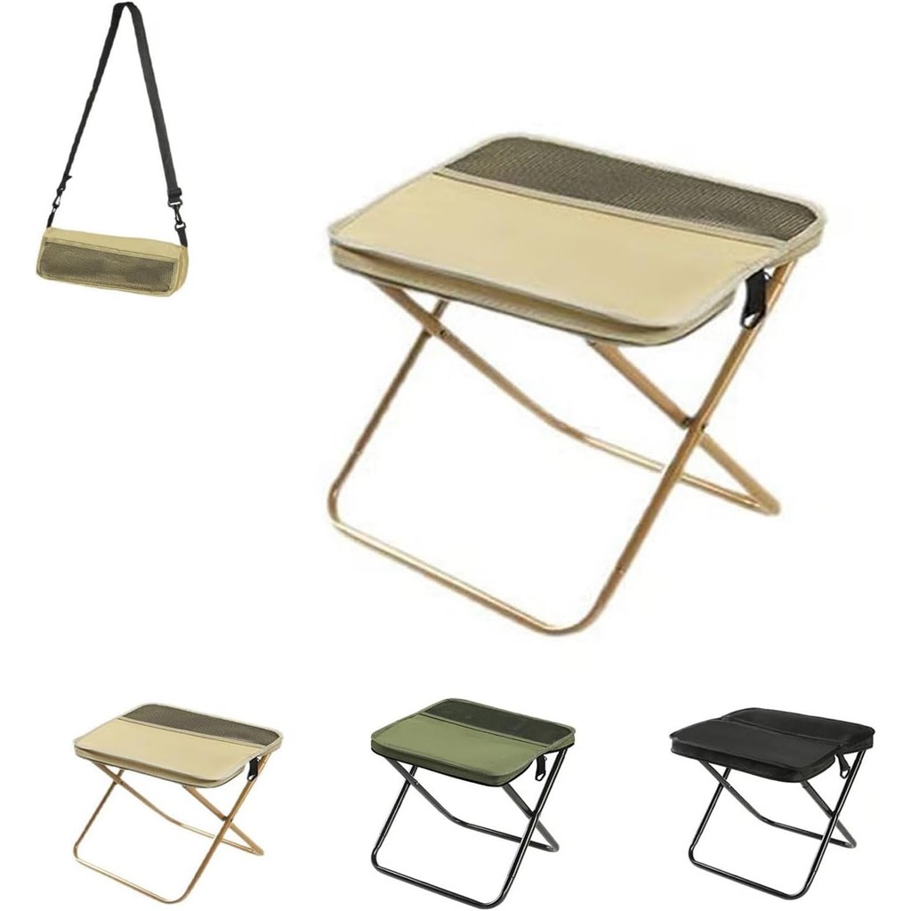 เก้าอี้สตูลพับได้ Portable Camping Stool น้ำหนักเบา พร้อมสายสะพาย สำหรับตกปลา เดินป่า และแคมป์