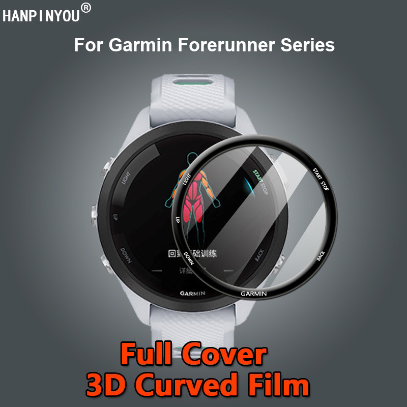 สําหรับผู้เบิกทาง Garmin 265 265s 158 245 255 255s เพลง SmartWatch Full Cover HD ชุบใสนุ่ม PET PMMA ฟิล์ม 3D หน้าจอโค้ง Protector - ไม่ใช่กระจกนิรภัย