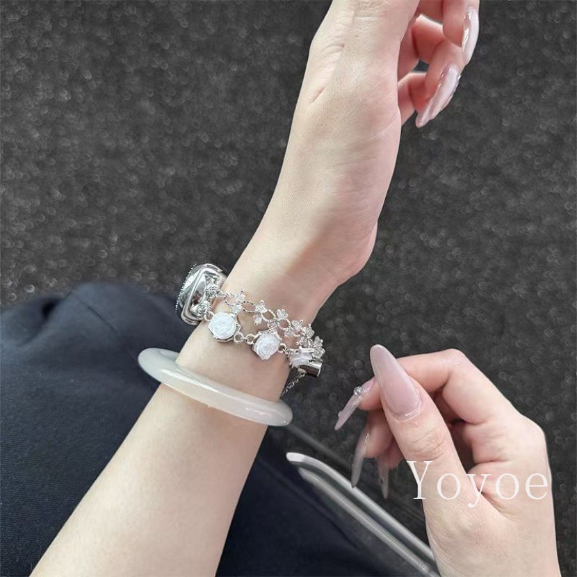 สายลูกปัดดอกกุหลาบสีขาวสําหรับ เสี่ยวหมี่ วงดนตรี 9 8 มือโปร 7 6 5 4 3 สายสร้อยข้อมือดีไซน์ใหม่สําหรับ ไมล์ วงดนตรี 9 8 อุปกรณ์ใช - รูปที่ 3