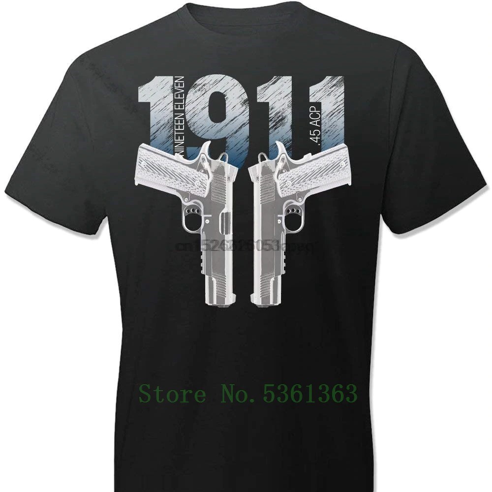 【🔥🔥】1911 colt handgun pro gun 2nd a d เสื้อยืดลําลองสําหรับผู้ชายเหมาะกับการเล่นฟิตเนสSize S-5XL