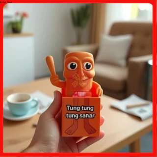 ของเล่น 3D ทุง ทุง Tung Tung Sahur ตุ๊กตาเกมรูปตุ๊กตา พวงกุญแจของเล่นที่มีเสียงการพิมพ์ 3D