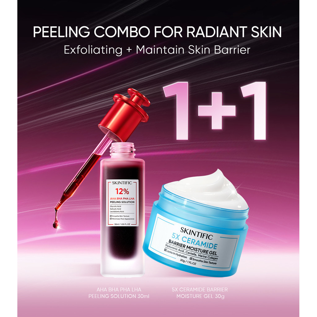 [เปิดตัวใหม่] SKINTIFIC 12% AHA BHA PHA LHA Peeling Solution 30ml Whitening Brightening