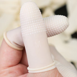 50ชิ้นทิ้งสวมทนปลายนิ้วป้องกันถุงมือขนาดเล็ก-ลื่นป้องกันคงที่ทนทานยางนิ้วCots