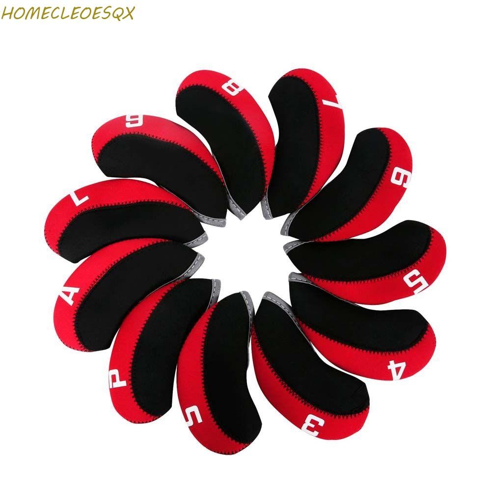 HOMECLEEOESQX Golf Iron Headcover ทนทาน 11 ชิ้น กรณีกอล์ฟเหล็กชุดฝาครอบป้องกัน Golf Putter และอุปกรณ์การฝึกอบรม Golf Club Cover – โปรปัง