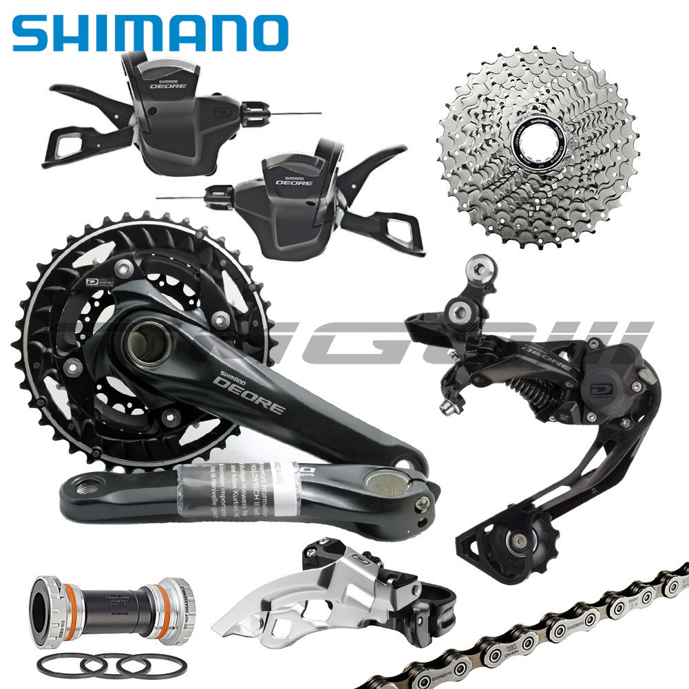 Shimano Deore M6000 MTB Groupset.FC-M610 Crankset.SM-BB52 Bottom Bracket.FD-M610 Front.RD-M6000 Rear