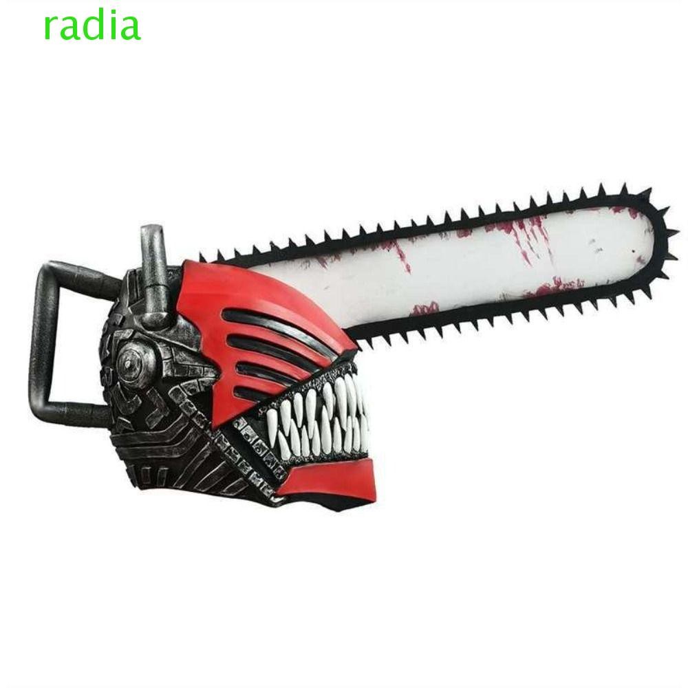 RADIANTZAP Chainsaw Man หน้ากากเลื่อย Latex หมวกกันน็อกสร้างสรรค์จําลองฮาโลวีน Props อุปกรณ์เสริมสําหรับผู้หญิงผู้ชายคอสเพลย์หน้ากาก Denji Pochita หัว