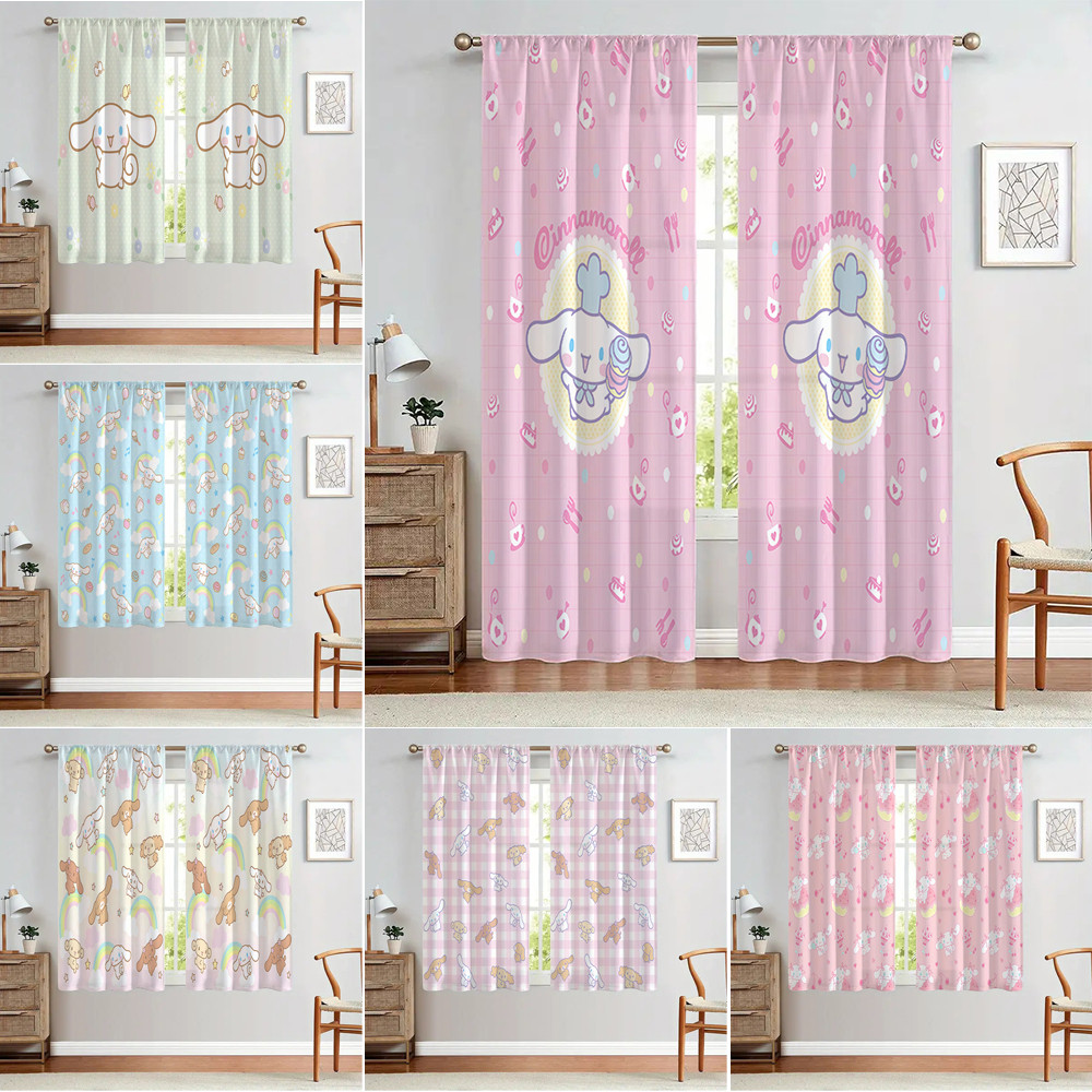 อุปกรณ์ ตกแต่งบ้าน SANRIO ผ้าม่าน ซานริโอ ซินนามอนโรล เหมาะสําหรับห้องนั่งเล่น ห้องนอน ผ้าม่านโพลีเอสเตอร์ซักเครื่องได้ 1พีซี ราคาถูก