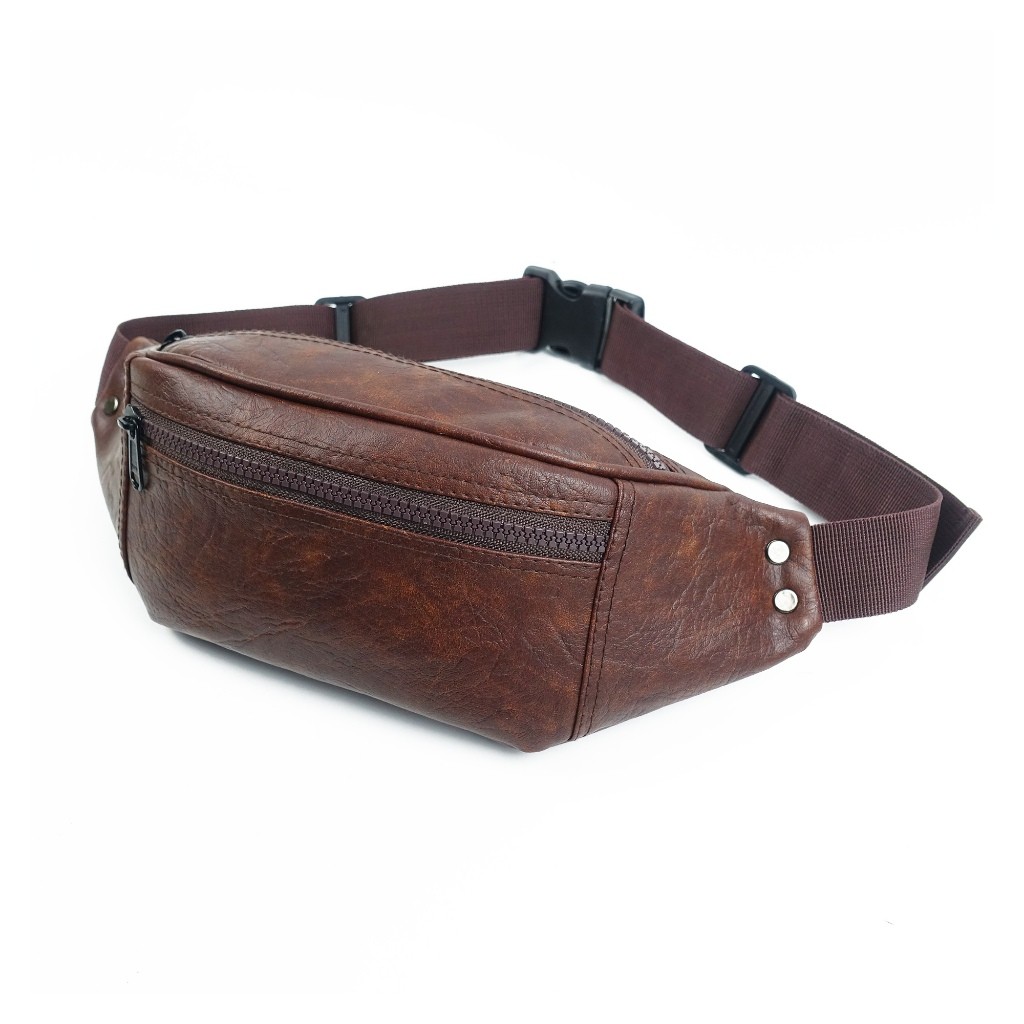 D7 กระเป๋าคาดเอวหนังผู้ชาย Mamojo Store ZIP