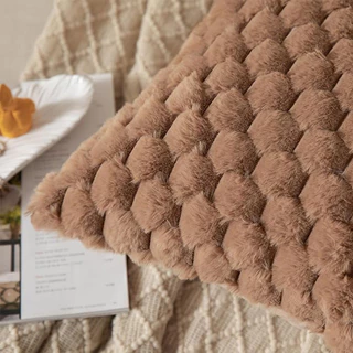 COD ปลอกหมอน 45*45cm ปลอกหมอนพิมพ์ สีทึบ ขนนุ่ม ดูดี สำหรับตกแต่งบ้าน