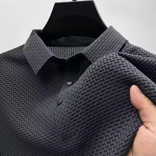 CLIFF เสื้อโปโลผู้ชาย เย็น ระบายอากาศได้ดีใส่สบาย ธุรกิจผู้ใหญ่ ลำลองทรงหลวม - รูปที่ 4