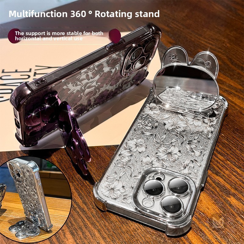 ปลอกสําหรับ Xiaomi Poco X7 X6 X5 X3 F7 Pro X3NFC F5 M6 C75 กระต่ายน่ารักกระจกแต่งหน้ากันกระแทกเคสโทรศัพท์พร้อมสายคล้อง - รูปที่ 4