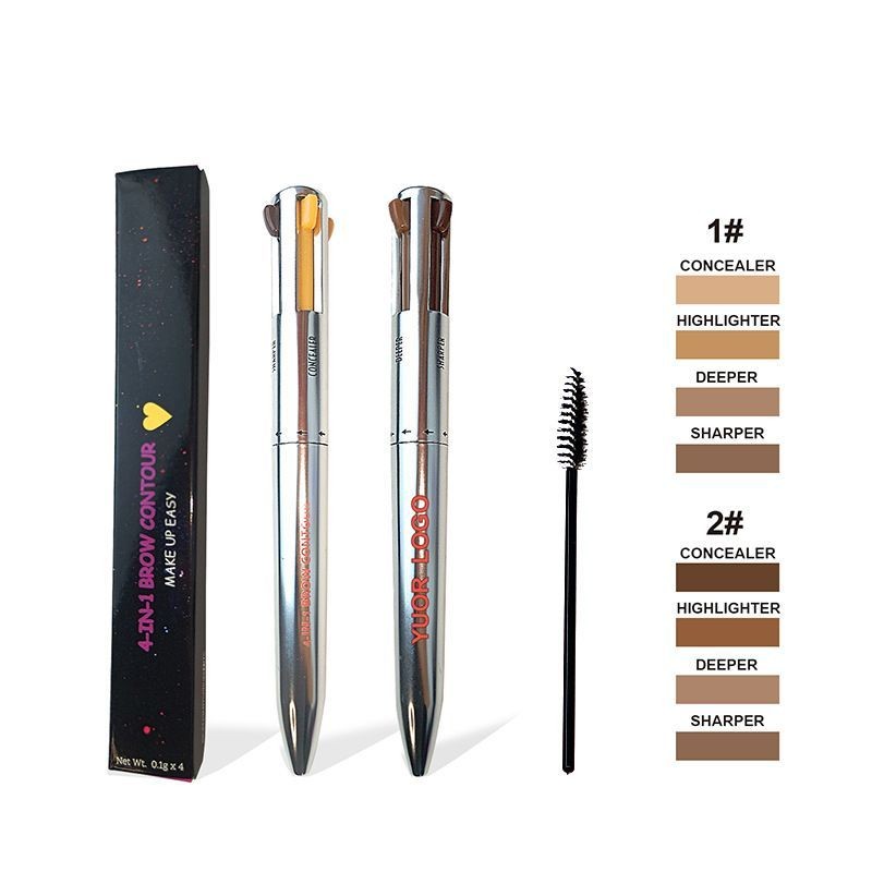 Four-in-One Makeup Pencil Four-Core Eyebrow Pencil 4 in 1 Four-Color Eyebrow Pencil 4in1 Easy Eyebro