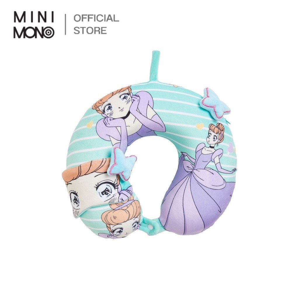 [Mini Mono X ELEMENTS] หมอนรองคอและผ้าปิดตา ลาย Disney Princess