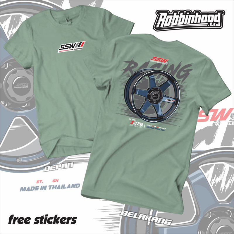 เสื้อยืด SSW RACING FITMENT RIM, MEATY FITMENT RACING RIM