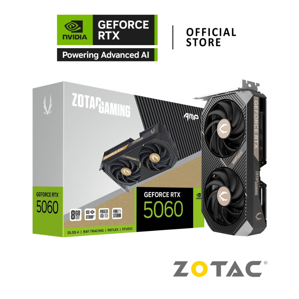 ZOTAC GAMING GeForce RTX 5060 AMP 8GB GDDR7 VGA Card การ์ดจอ