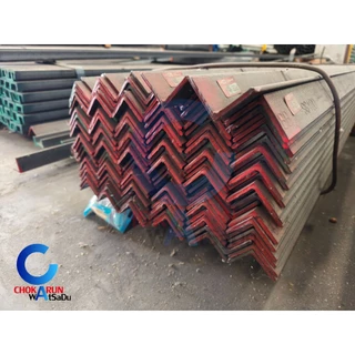 Steel เหล็กฉากดำ 1 1/2 นิ้ว 40mm SS400 มอก. ความหนา 3 , 4 , 5 มิล ตัดแบ่ง 20 - 150 cm - เหล็กฉาก