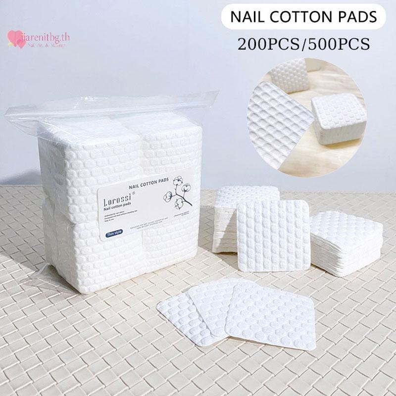 RENBG 200/500 ชิ้นเล็บผ้าฝ้าย Pad Polish Remover เจลทําความสะอาดเล็บผ้าเช็ดปาก Lint-Free ผ้าเช็ดทําความสะอาดผ้าฝ้ายกระดาษแผ่นเคลือบเงาเครื่องมือ TH