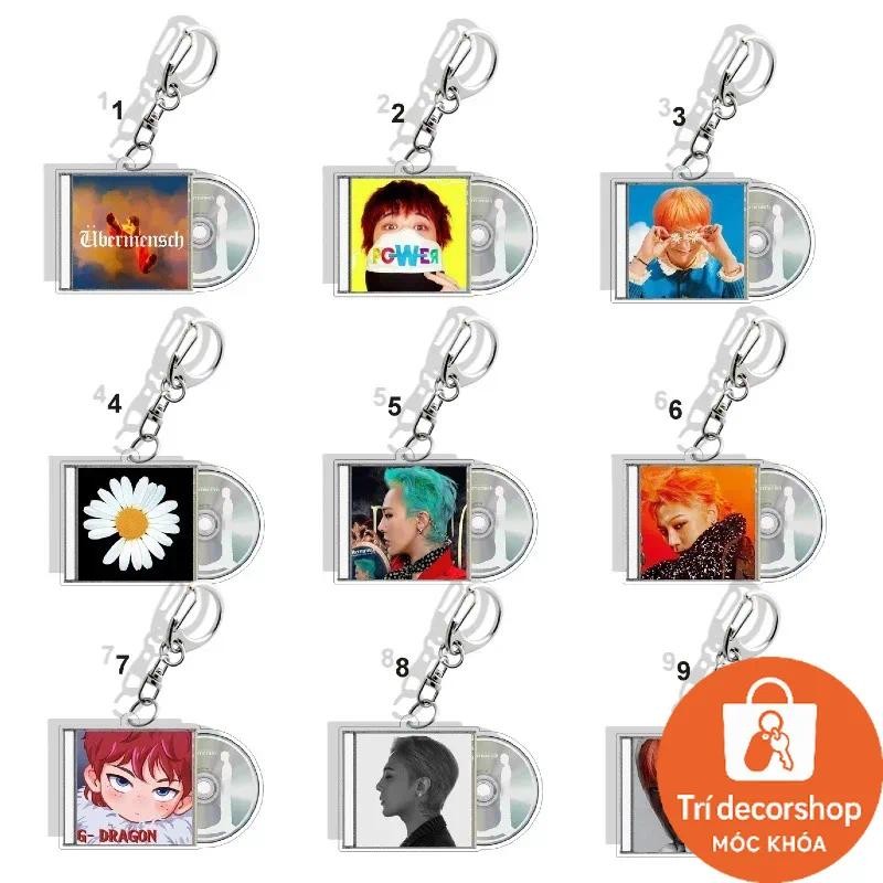 Kpop G-DRAGON Akrilk CD Anahlçk ฤดูใบไม้ร่วงฤดูใบไม้ร่วง Albüm Kolye BIGBANG Lightstick anta Anahlhl