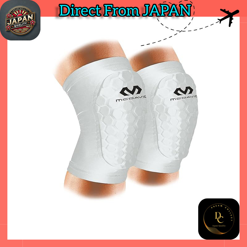 McDavid HEX Leg Sleeves, Pack of 2, Model MVJ M6440L WH, Size L