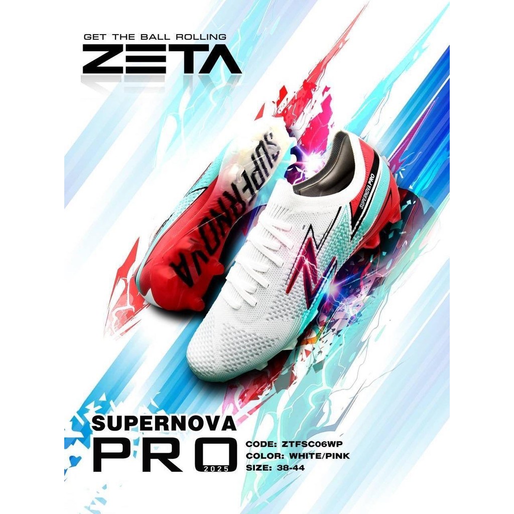 รองเท้าสตั๊ด ZETA SUPERNOVA PRO ZTFSC06 ของแท้ รองเท้าสตั๊ดหุ้มข้อ