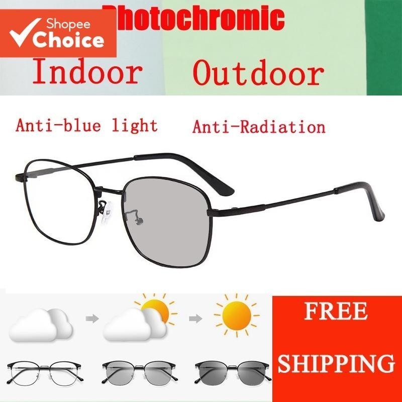Photochromic Blue 3 In 1 Light Blocking แว่นตาป้องกันรังสี Unisex G26