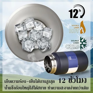1.5L2.0L/2.5Lแก้วน้ำ เก็บอุณหภูมิ เก็บความเย็น ขนาด แก้วอุณหภูมิความร้อน เย็นขนาดใหญ่ สแตนเลส304 พร้อมหูหิ้ว+หลอด ขวดน้ำ