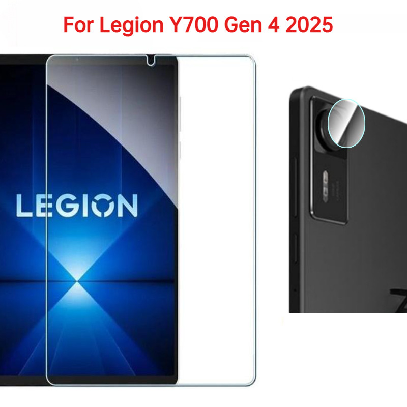 2 IN 1 กระจกนิรภัยสําหรับ Lenovo LEGION Y700 Gen 4 8.8 นิ้วป้องกันหน้าจอด้านหน้าสําหรับ LEGION Y700 