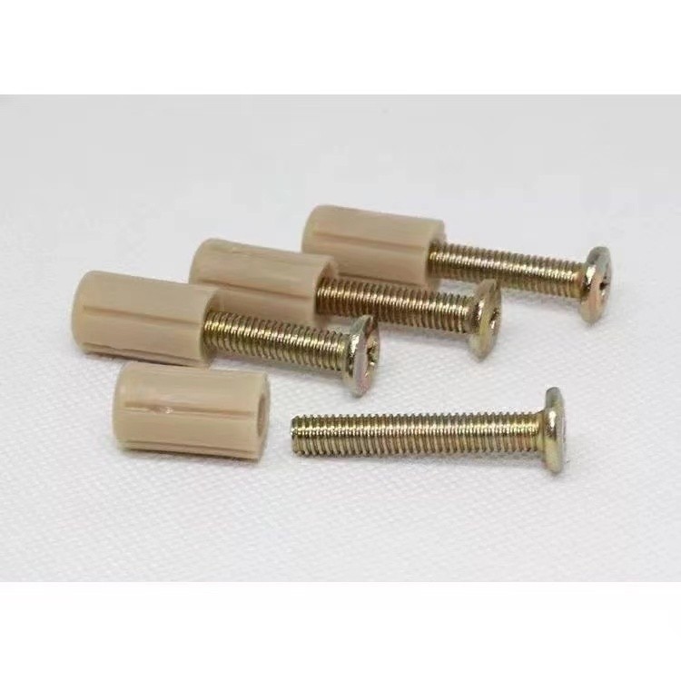 ชุดอุปกรณ์สกรูเตียงเด็กเฟอร์นิเจอร์ ชุดเต็ม อุปกรณ์เชื่อมต่อเตียงเด็ก แผ่นกั้นเตียงขนาดใหญ่ สกรูเตียงเปลที่เข้ากันได้ สากล YWZB - รูปที่ 3