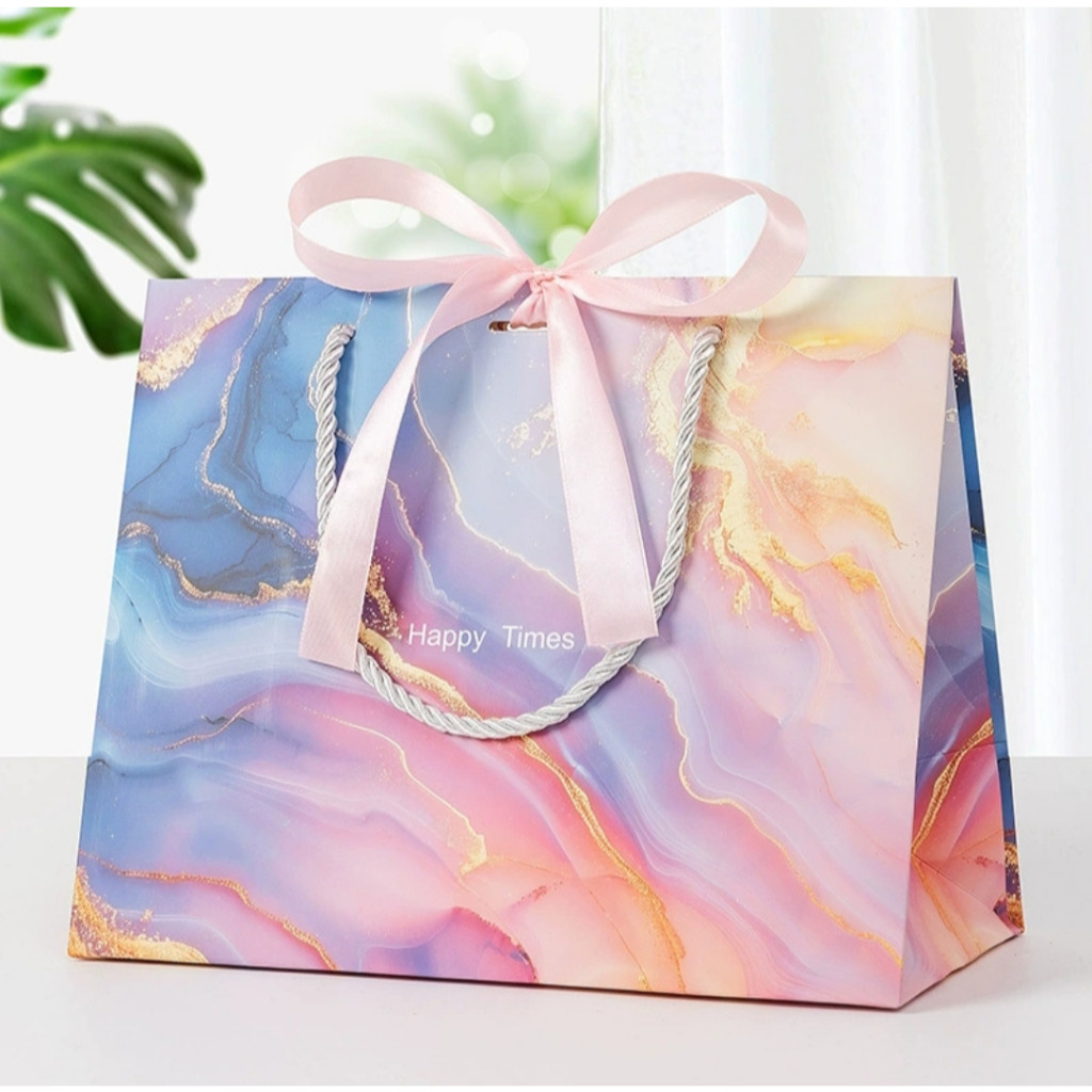 PAPERBAG GOODIE BAG RAINBOW GRACEFUL WEDDING ANNIVERSARY GIFT WRAPPING