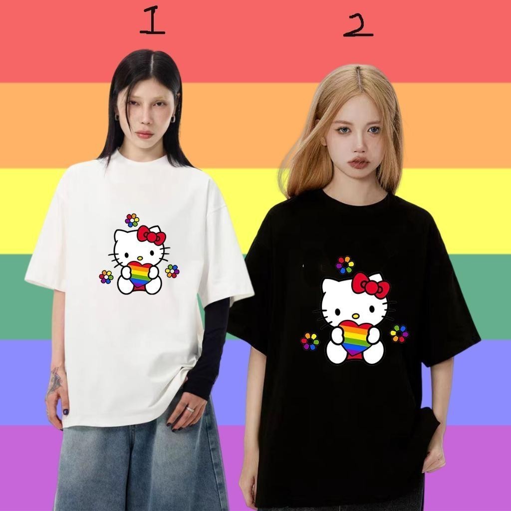 🏳️‍🌈 Pride Month🏳️‍🌈  เสื้อ  LGBT  Rainbow Gay Les ใส่สบายๆ  ชุดปกติ น่ารัก S-5XL