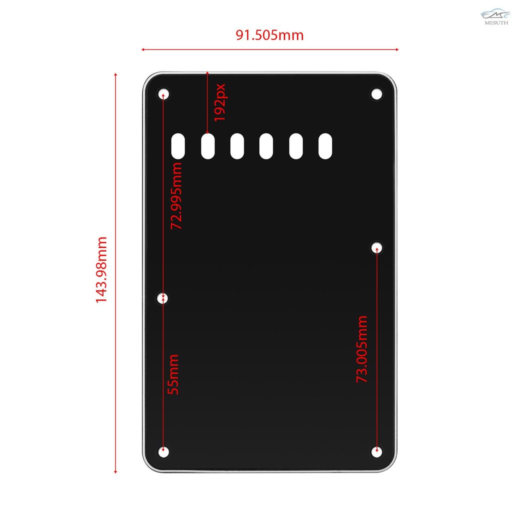 จัดส่งรวดเร็ว 6 หลุม 3 ชั้นกีตาร์ Backplate Tremolo ฝาหลังสําหรับกีตาร์ไฟฟ้า ST - รูปที่ 5