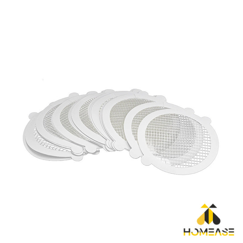HA 10Pcs/pack สติกเกอร์ตาข่ายปิดฝาท่อ กรองเส้นผม กันเศษผม เศษอาหาร ลงท่อน้ำทิ้ง Drain Sticker