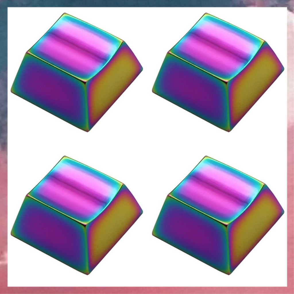 4PCS Keycaps อลูมิเนียม Keycaps สวมใส่ Keycaps DIY Gaming Keycaps คีย์บอร์ดเครื่องกล Keycaps