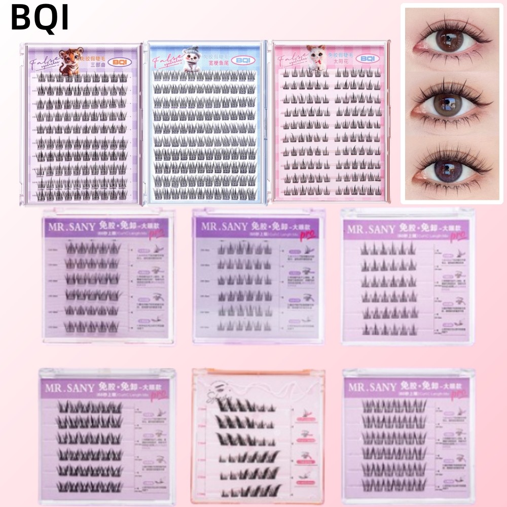 【การจัดส่งภายในประเทศ】ขนตาปลอม BQI แบบไม่มีกาว ขนตาปลอมธรรมชาติแบบช่อเดียว ขนตาปลอม ...