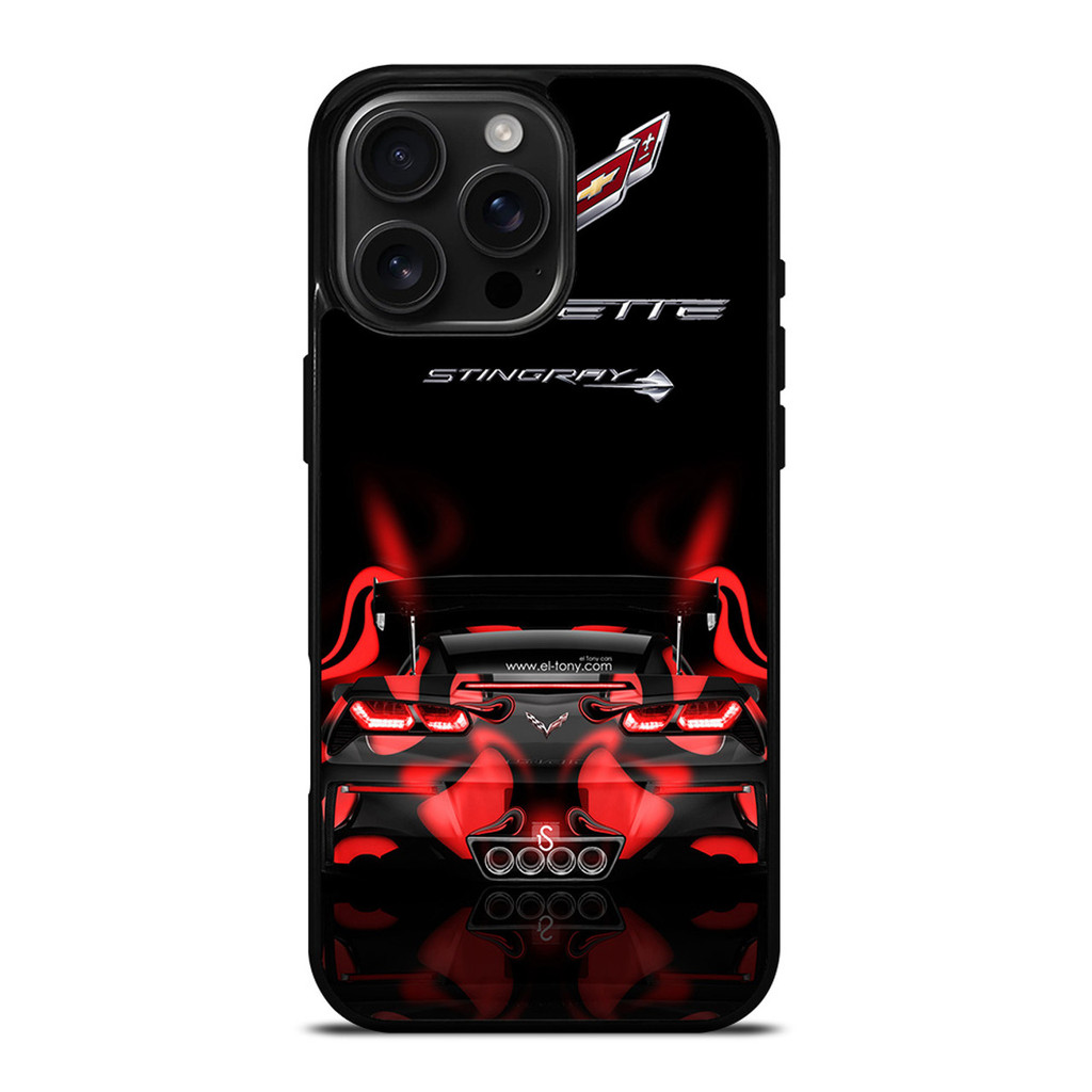 ใหม่ CORVETTE STINGRAY C7 รถแฟชั่นสไตล์ใหม่ประณีตโทรศัพท์มือถือกรณีฝาครอบป้องกันสําหรับ iPhone 16 PR