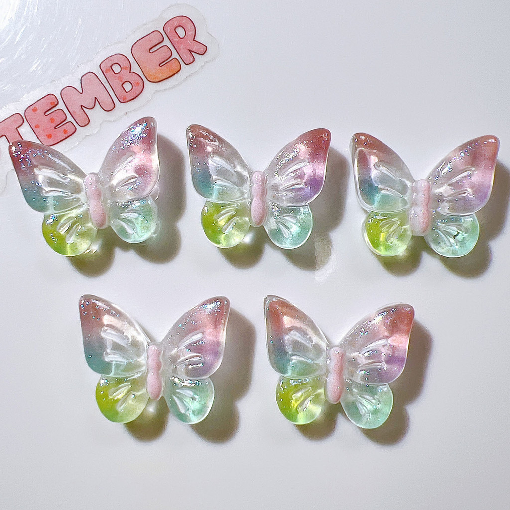 10ชิ้น/แพ็คใสสีไอติมดอกไม้ลูกอมเรซิ่นทําเองรองเท้าหัวเข็มขัดวัสดุที่ทําด้วยมือถ้วยน้ําสติกเกอร์อุปกรณ์ - รูปที่ 7