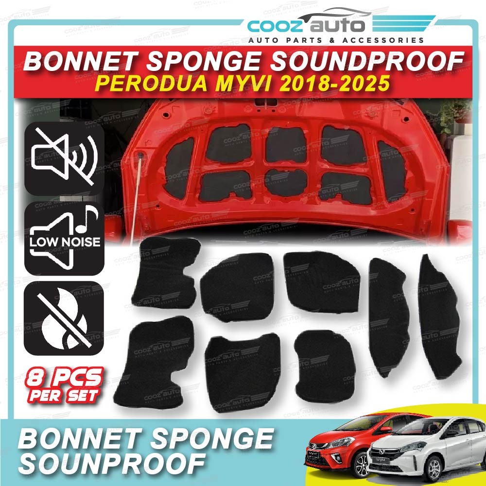 Perodua Myvi ใหม่ 2018 - 2025 ฟองน้ําฝากระโปรงหน้ากันเสียง Pelindung Bunyi