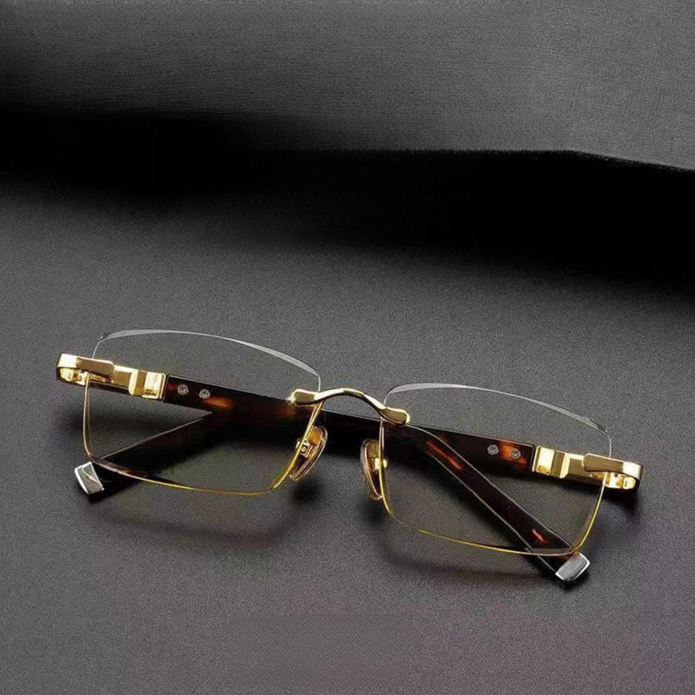 ไร้ขอบ Progressive Multifocus แว่นตาอ่านหนังสือ Blue Light Blocking ไม่มีสาย Multifocal คอมพิวเตอร์ Readers สําหรับผู้หญิงผู้ชาย Rectangula rLightweight Eye สวมใส่