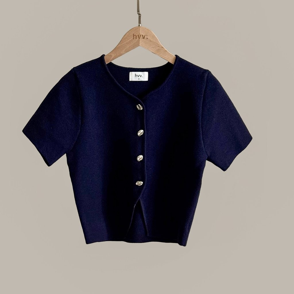 Noelle Knit Blouse - สีกรมท่า