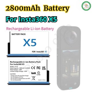 สําหรับ Insta360 X5 แบตเตอรี่ Hub 2800mAh แบตเตอรี่ Li-ion แ…
