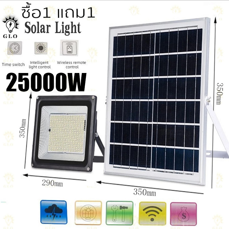 【รับประกัน30ปี】ไฟโซล่าเซลล์ ไฟโซล่าเซล ใหม่ solar light ไฟ LED โซล่าเซลล์ 25000W สปอตไลท์ ไฟถนน