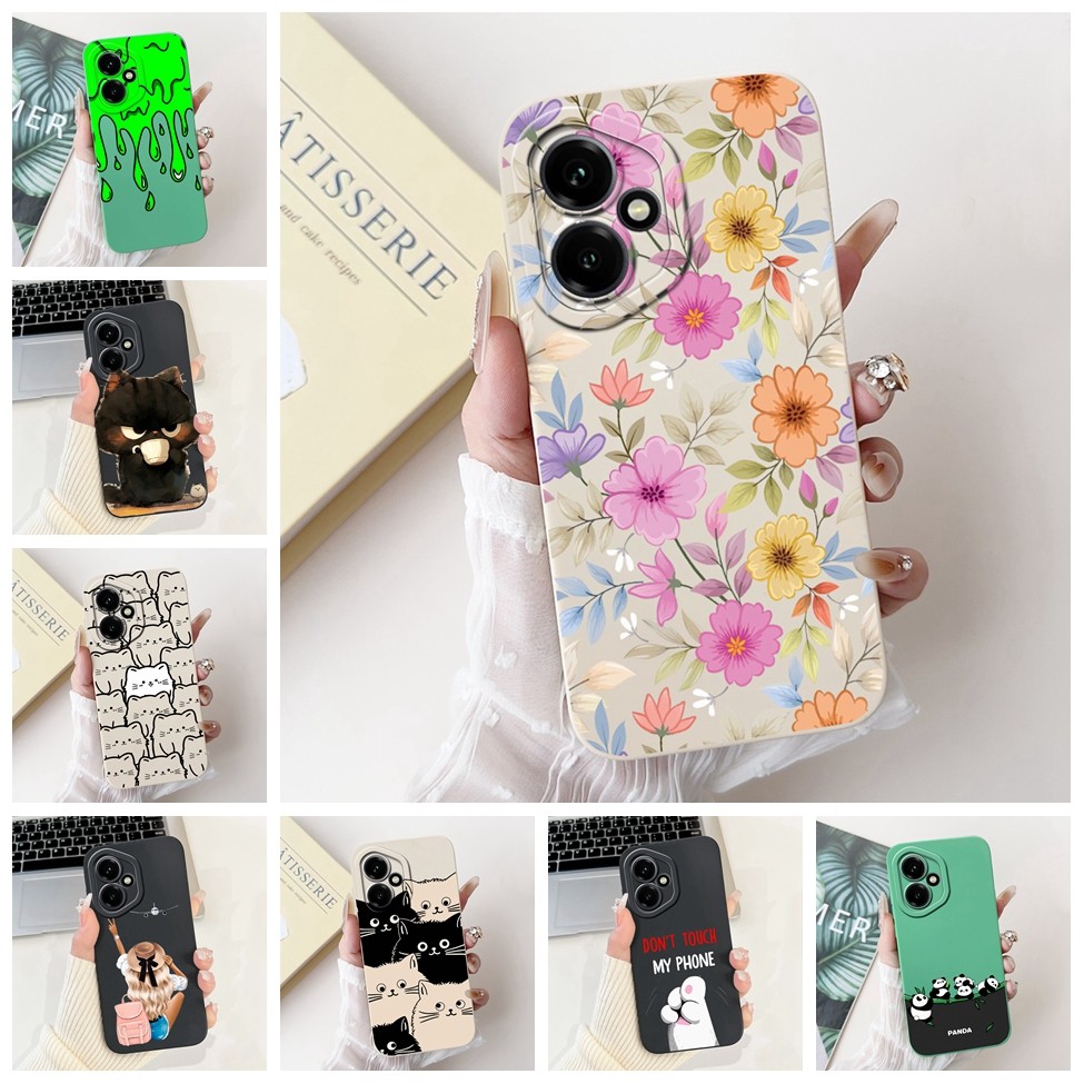 Honor 400 5G กรณี Global แมวน่ารัก Panda ความงามแฟชั่นดอกไม้ Love ฝาหลัง Honor DNY-NX9 เคสโทรศัพท์