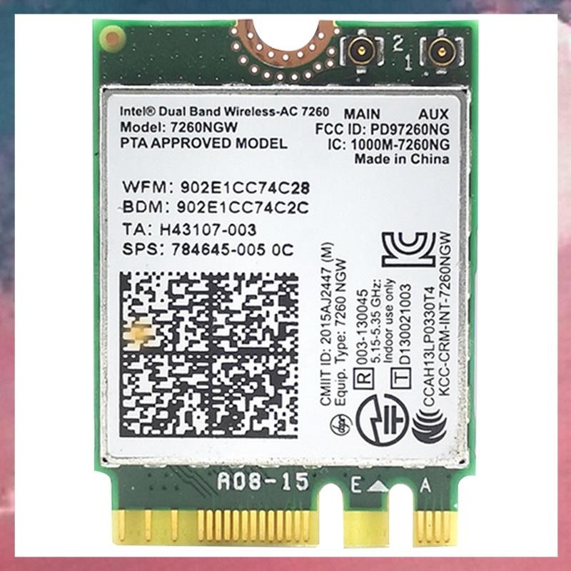 11PC 7260NGW 1200M การ์ดเครือข่าย Gigabit ดูอัลแบนด์สีเขียว