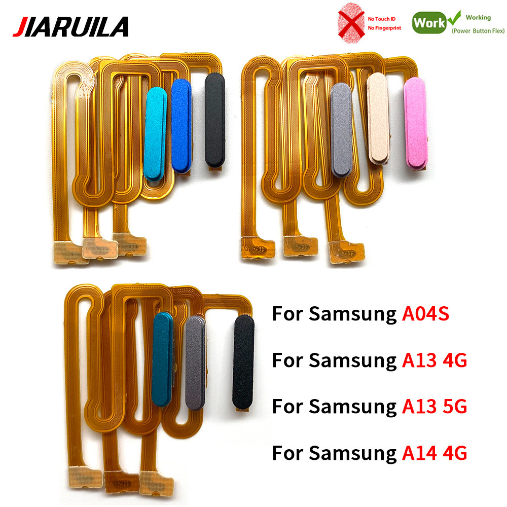 สําหรับ Galaxy A04S A13 5G A14 4G ปุ่มบ้านไม่มี FingerPrint Touch ID Sensor Flex Cable Replacement