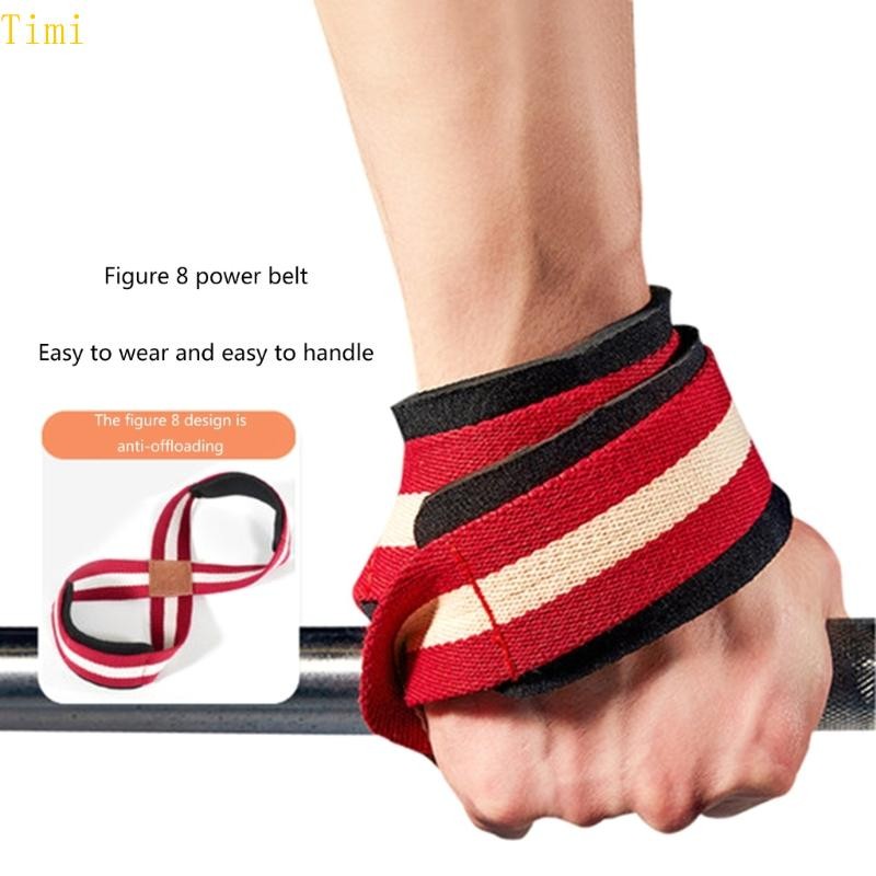 Timi Heavy Duty Lifting Straps รูปที่ 8 สายรัดยกน้ำหนักสำหรับ Deadlift Powerlift Cross Training