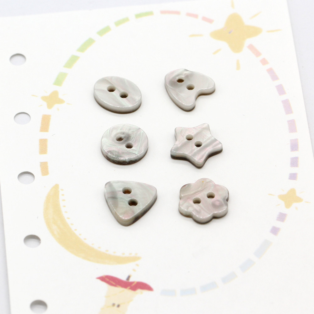 ชิ้น/เซ็ต 12 มม. เลียนแบบ Pearl เรซิ่นปุ่มสำหรับเสื้อผ้า Star ดอกไม้ปุ่มสาวเสื้อชุดเสื้อ Handmade Deco
