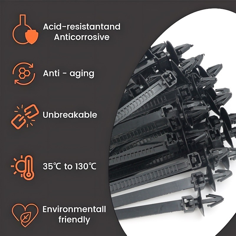 รัดสายไฟรถยนต์ - สายรัดยึดท่อทนทาน - สายรัดไนลอนแบบล็อคตัวเอง - การจัดการสายไฟสําหรับงานหนัก - สายรัดพยุงล็อคที่ปลอดภัย - รูปที่ 6