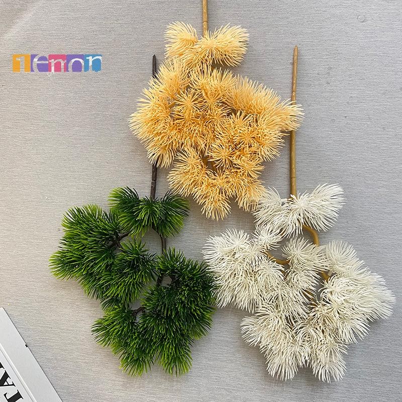 [มะนาว] ต้นสนประดิษฐ์พลาสติก Cypress พืชบอนไซเดสก์ท็อปสวนพลาสติกสาขาต้นไม้ใหม่